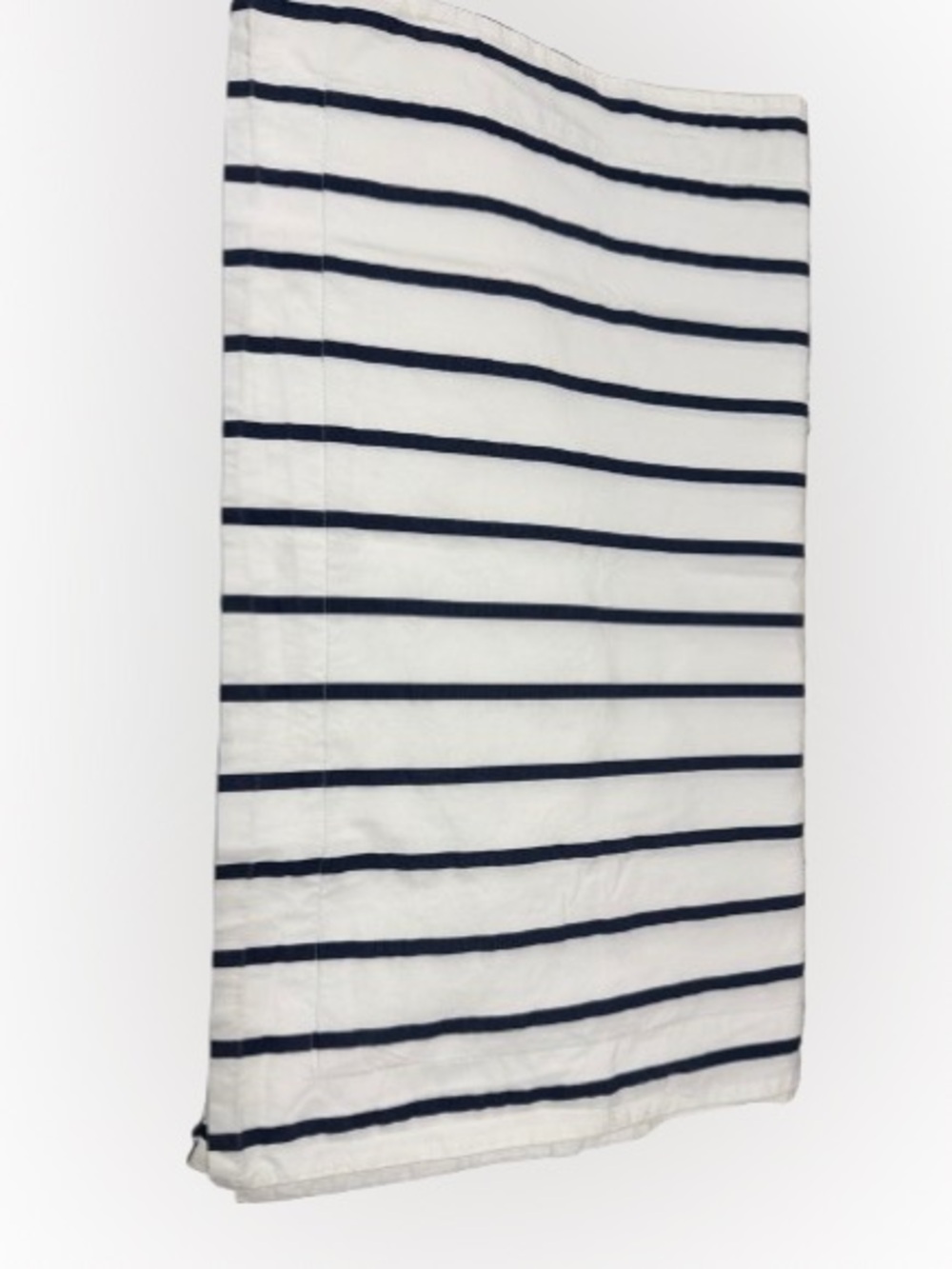 Pottery Barn Navy and White Striped Cotton Pillow Cover Euro - 2 in set